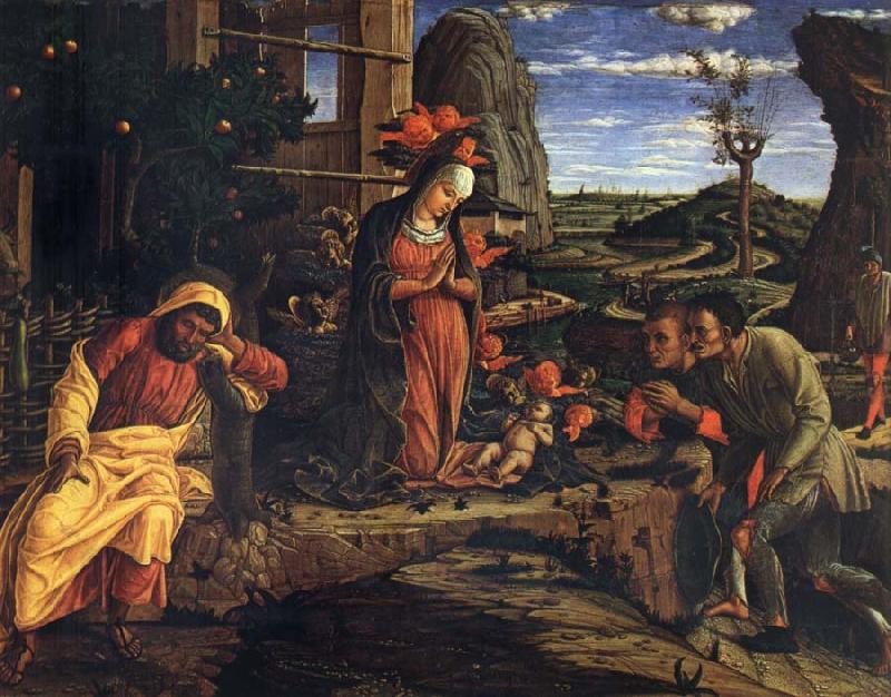 Andrea Mantegna Adoration of the Shepherds oil painting picture